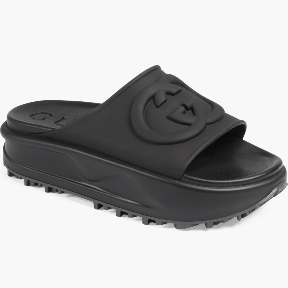 Gucci Black Slide Sandals